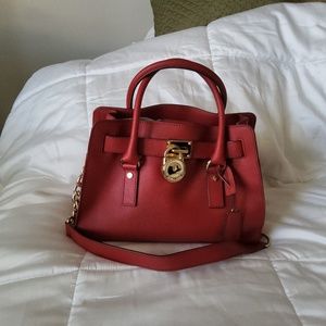 Michael Kors Leather Handbag with Lock